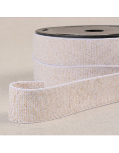 Elastische glinsterende boxershort - Wit en goud