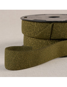 Elastische glinsterende boxershort - Khaki en goud