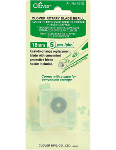 5 vervangmessen voor Clover snijmes - 18 mm