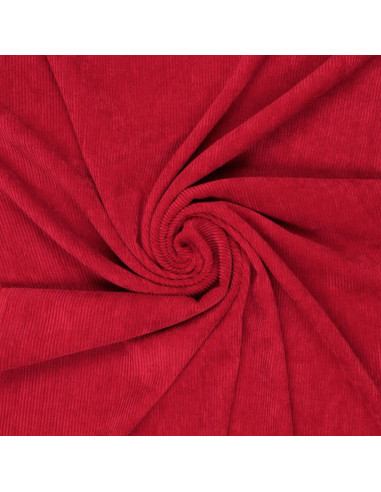 Ribfluweel - Rood