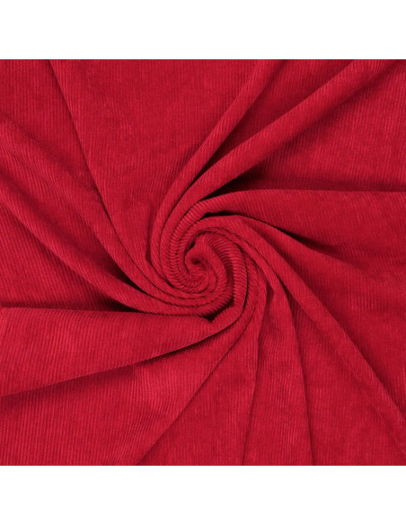 Ribfluweel - Rood