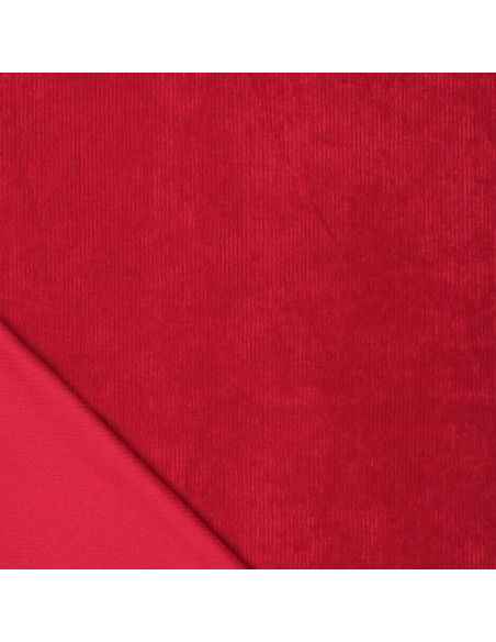 Ribfluweel - Rood