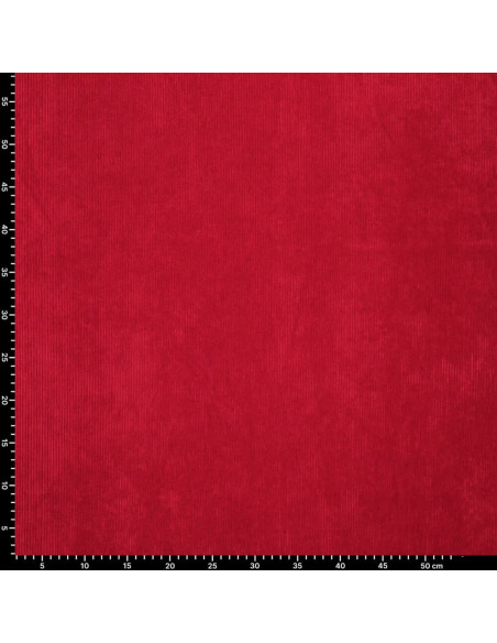 Ribfluweel - Rood