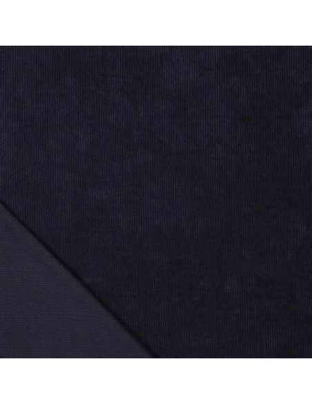 Ribfluweel - Marineblauw