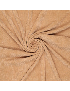 Ribfluweel stof - Beige