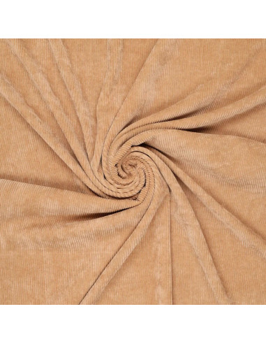Ribfluweel stof - Beige