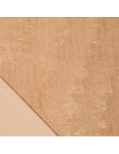 Ribfluweel stof - Beige
