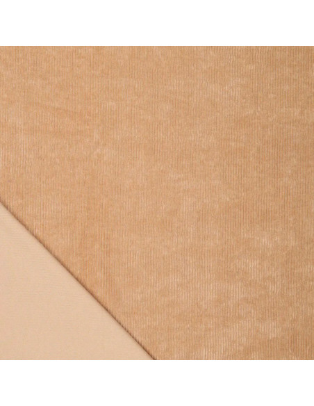 Ribfluweel stof - Beige