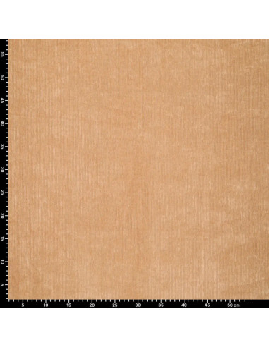 Ribfluweel stof - Beige