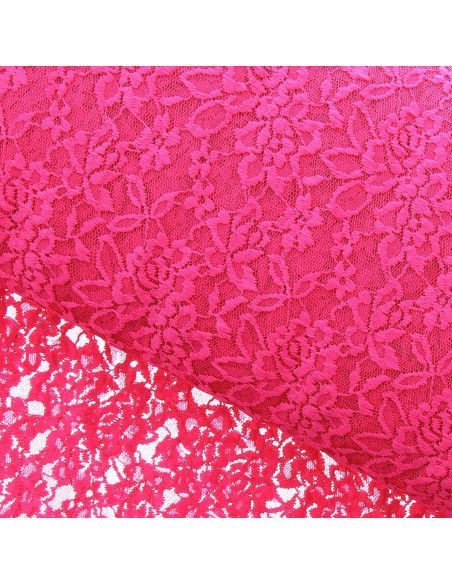 Stretch kantstof Glamour - Fuchsia