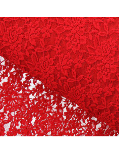 Stretch kantstof Glamour - Rood