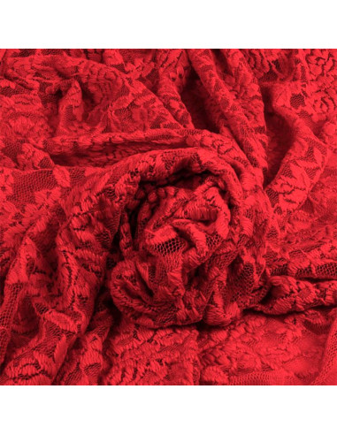 Stretch kantstof Glamour - Rood