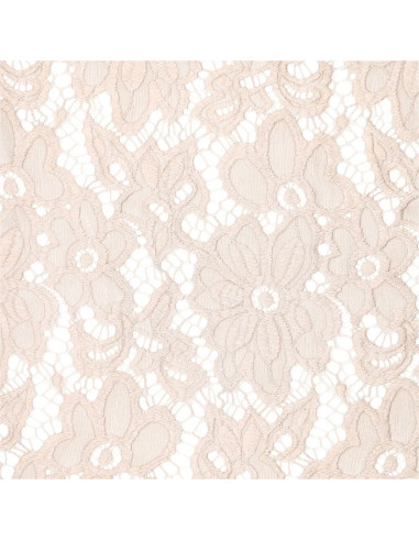 Stretch guipure stof Bloom - Beige
