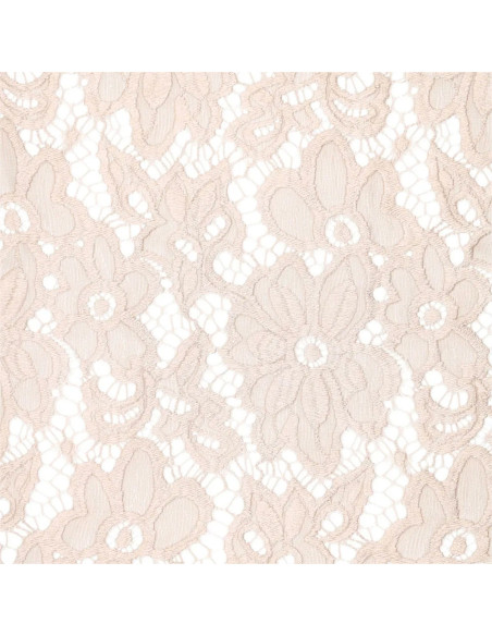 Stretch guipure stof Bloom - Beige