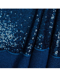 Paillettenstof - Blauw