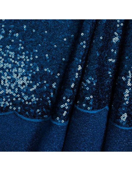Paillettenstof - Blauw