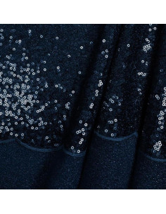 Paillettenstof - Marineblauw