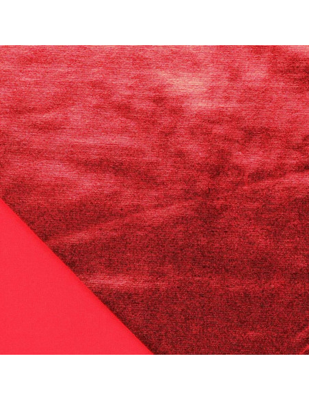 Stretch lamé stof - Rood
