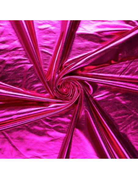 Stretch lamé stof - Fuchsia