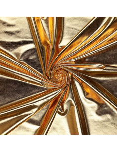 Stretch lamé stof - Goud
