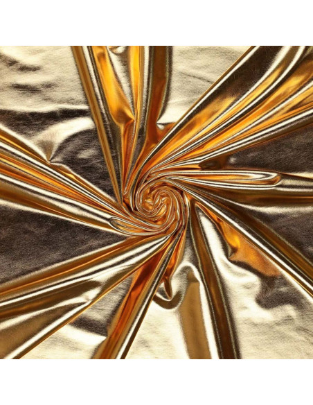 Stretch lamé stof - Goud
