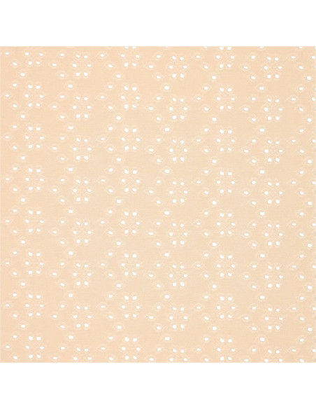 Rekbare Engelse borduurstof - Lichtbeige
