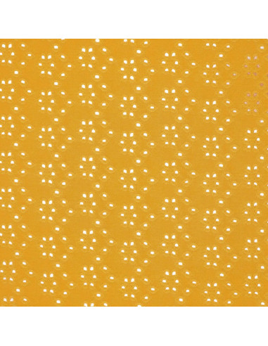 Rekbare Engelse borduurstof - Curry