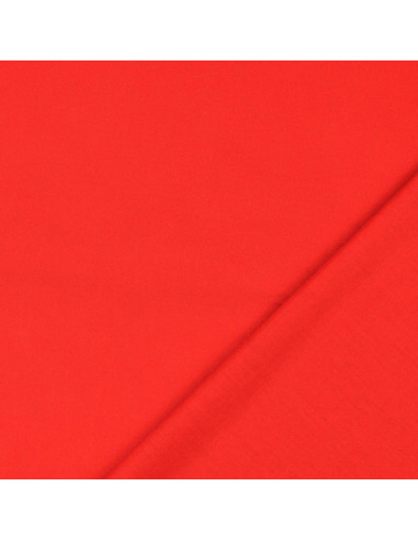 Effen cretonne katoenstof - Rood