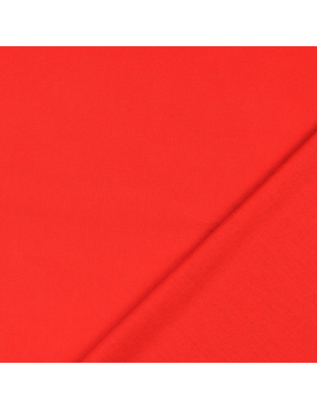 Effen cretonne katoenstof - Rood