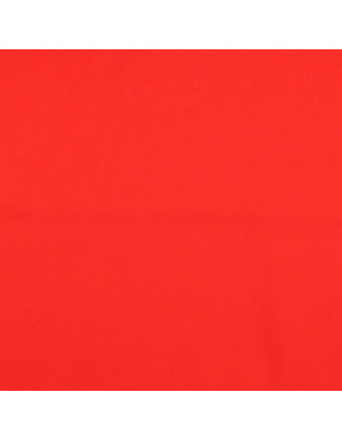 Effen cretonne katoenstof - Rood