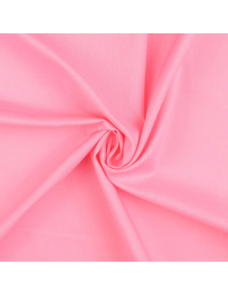 Effen cretonne katoenstof - Roze