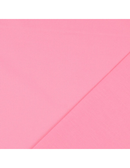 Effen cretonne katoenstof - Roze