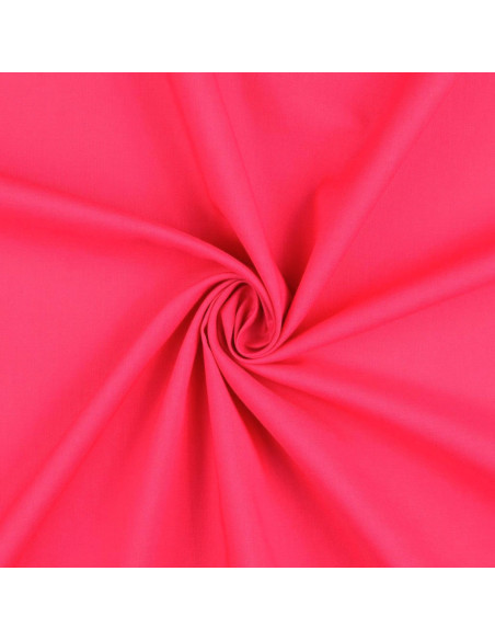 Effen cretonne katoenstof - Fuchsia