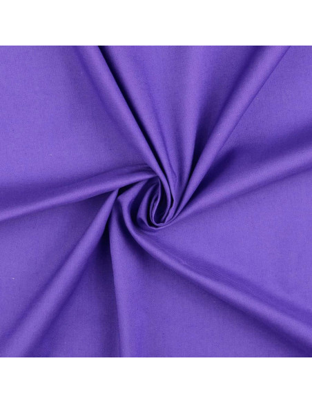 Effen cretonne katoenstof - Amethist Violet
