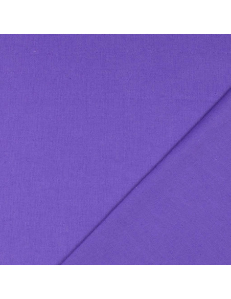 Effen cretonne katoenstof - Amethist Violet