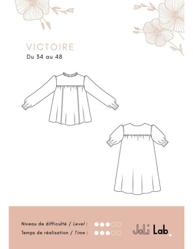 Jurkpatroon, blouse Victoire - Joli Lab