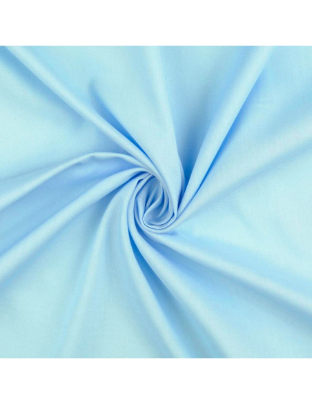 Effen cretonne katoenstof - Babyblauw
