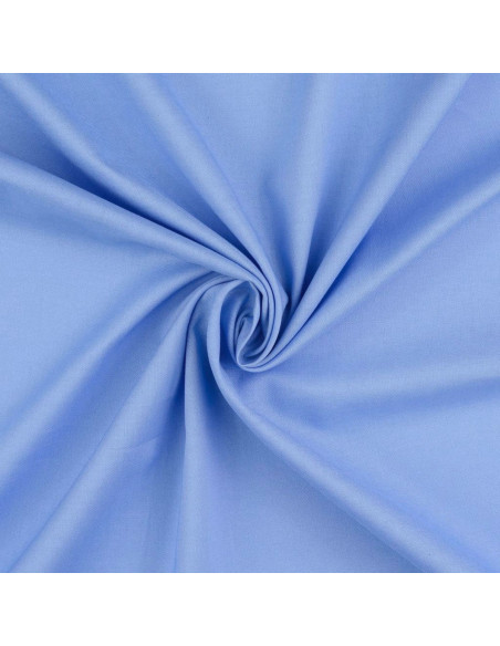 Effen cretonne katoenstof - Wagenblauw
