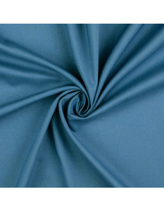 Effen cretonne katoenstof - Blauwgrijs