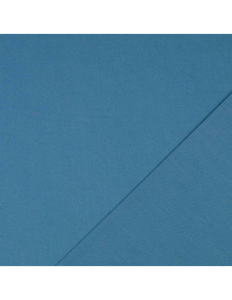 Effen cretonne katoenstof - Blauwgrijs