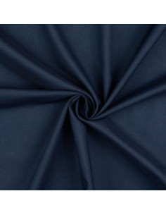 Effen cretonne katoenstof - Marineblauw