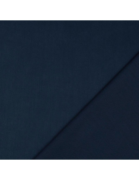 Effen cretonne katoenstof - Marineblauw
