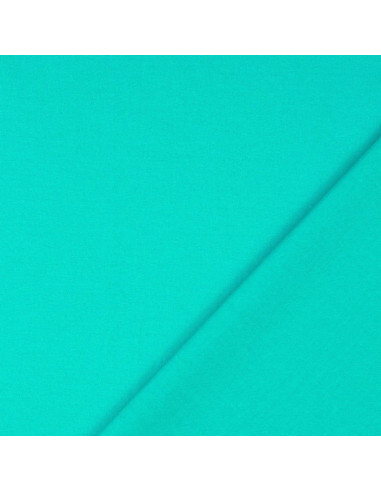 Effen cretonne katoenstof - Pacifisch blauw