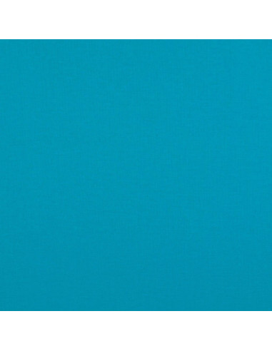 Effen cretonne katoenen stof - Turkoois blauw