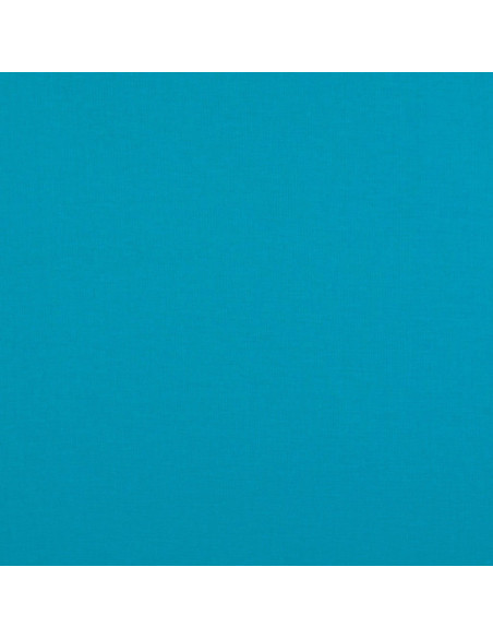 Effen cretonne katoenen stof - Turkoois blauw