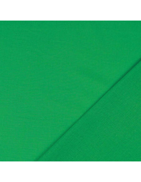 Effen cretonne katoenstof - Grasgroen