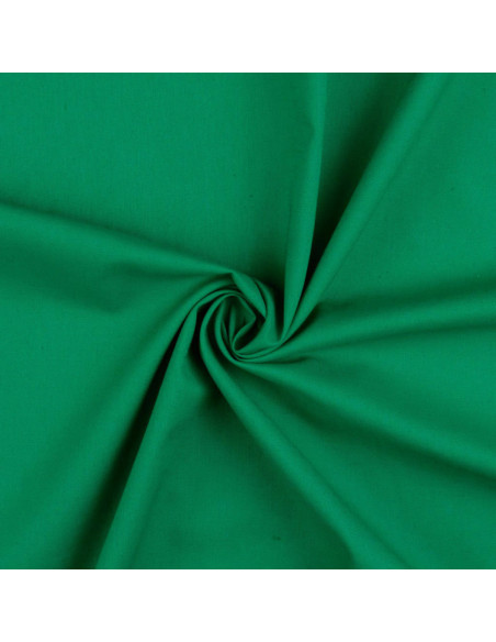 Effen cretonne katoenstof - Groen