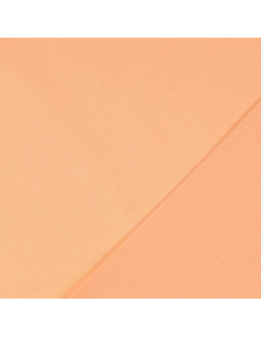Effen cretonne katoenstof - Roze zand
