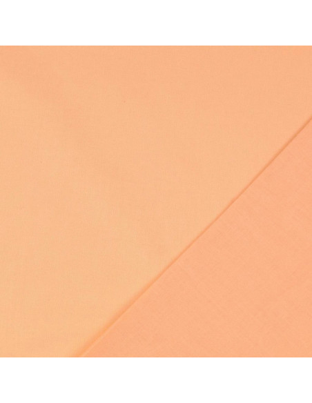 Effen cretonne katoenstof - Roze zand