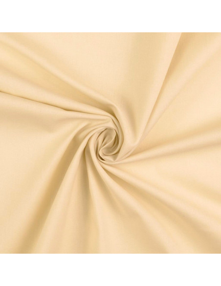 Effen cretonne katoenstof - Lichtbeige